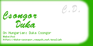 csongor duka business card